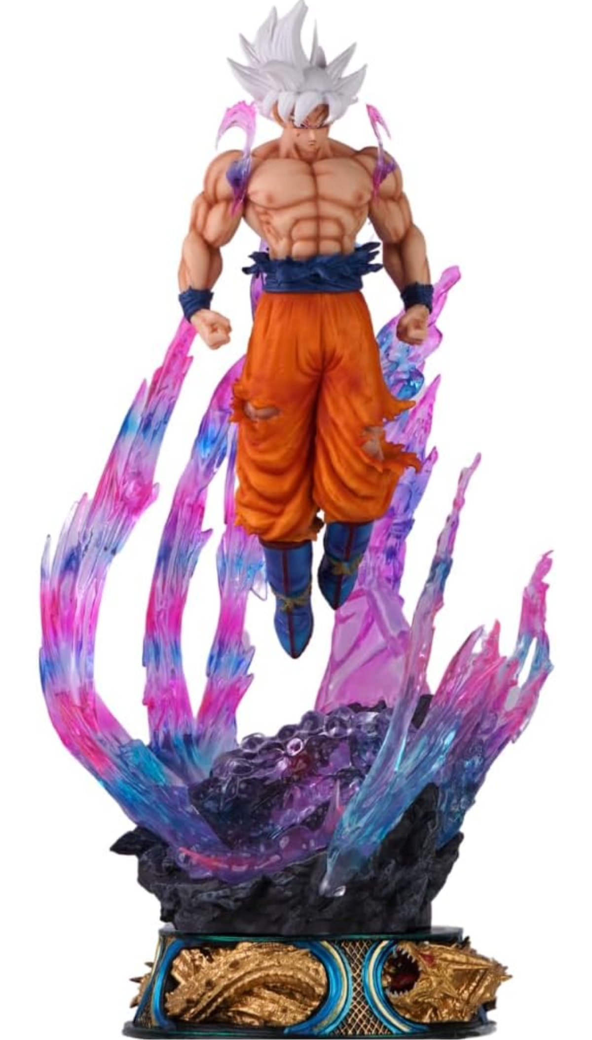Dragon Ball Super Ultra Instinct Goku LED Statue with 3 Heads – 53cm