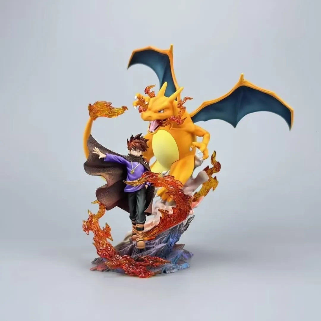 Pokémon Trainer Blue & Charizard Diorama Figure