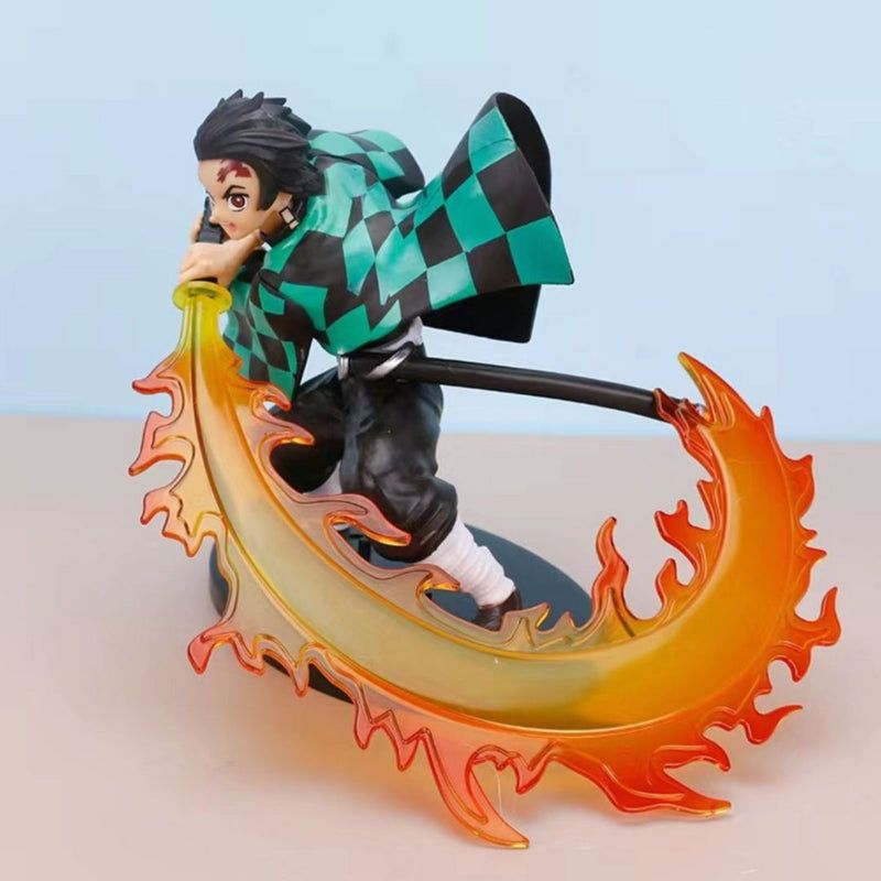 Demon Slayer Tanjiro Flame Breathing Fire Sword Figure – 16cm