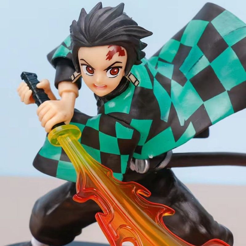 Demon Slayer Tanjiro Flame Breathing Fire Sword Figure – 16cm