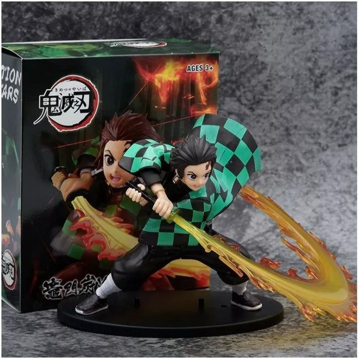 Demon Slayer Tanjiro Flame Breathing Fire Sword Figure – 16cm