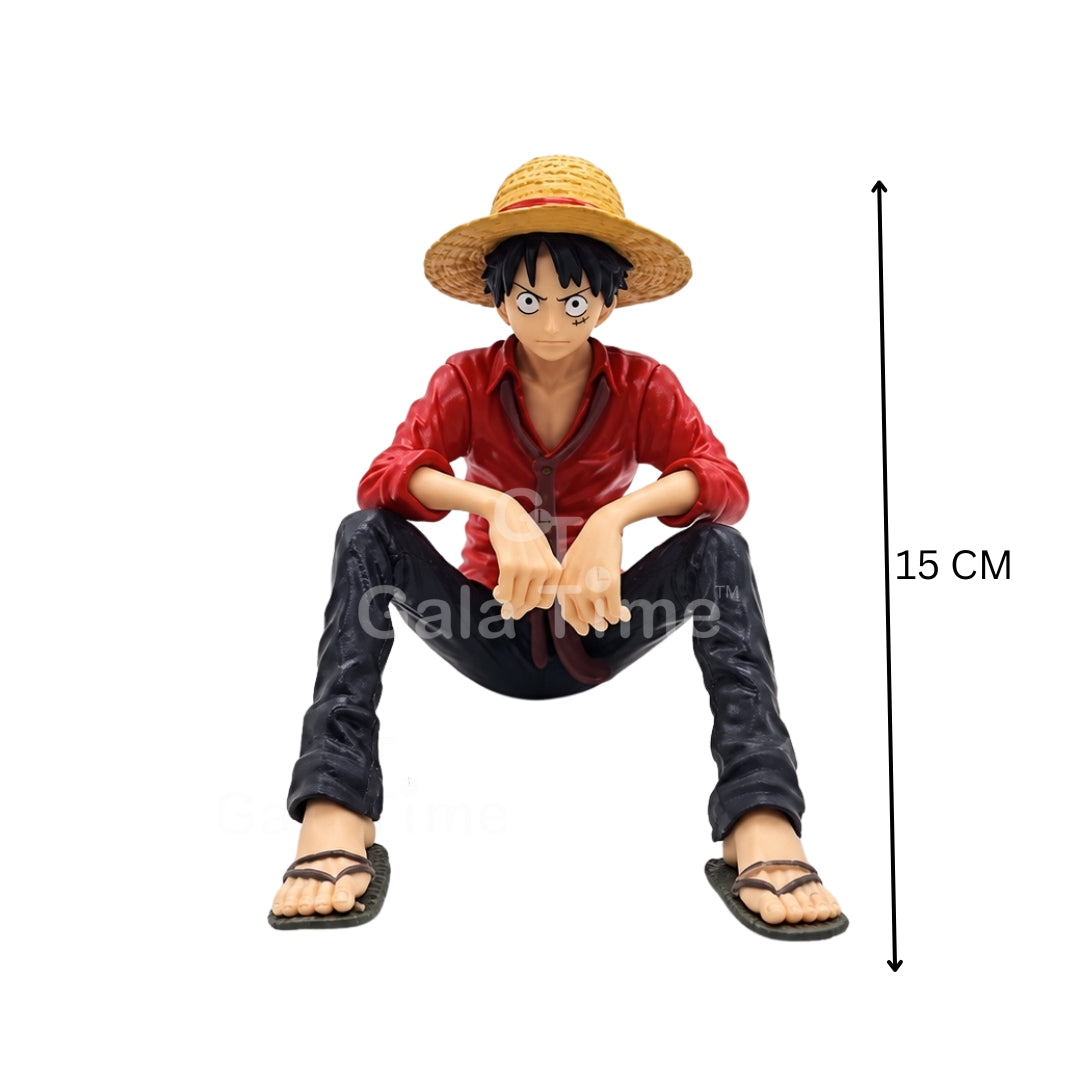 One Piece Luffy Sitting Edge Figure – Red Shirt – 15cm
