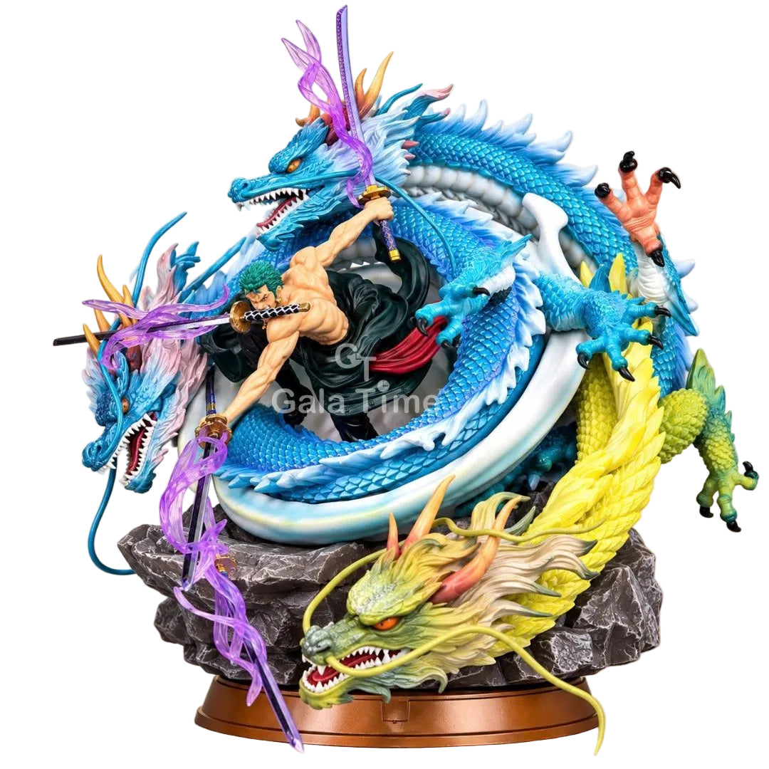 One Piece Zoro vs Kaido Azure Dragon Diorama Figure – 22cm