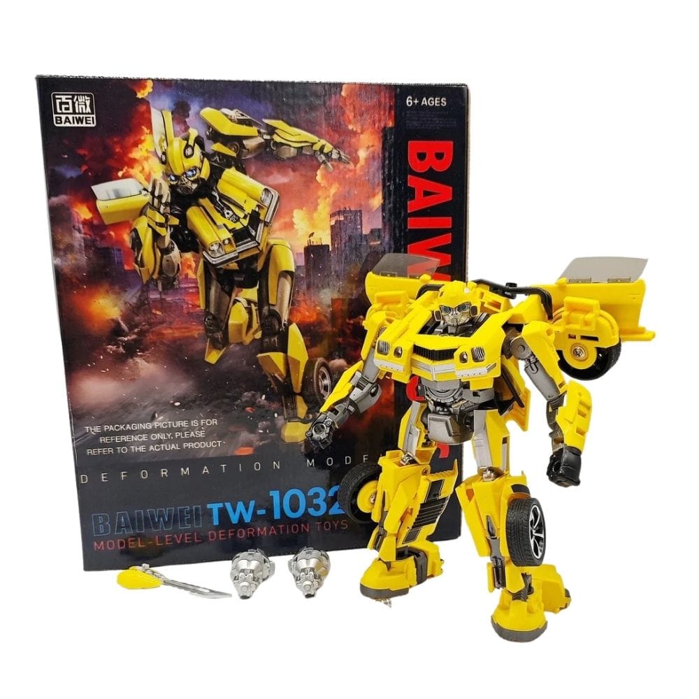 Baiwei TW-1032 Yellow Muscle Car Transforming Robot