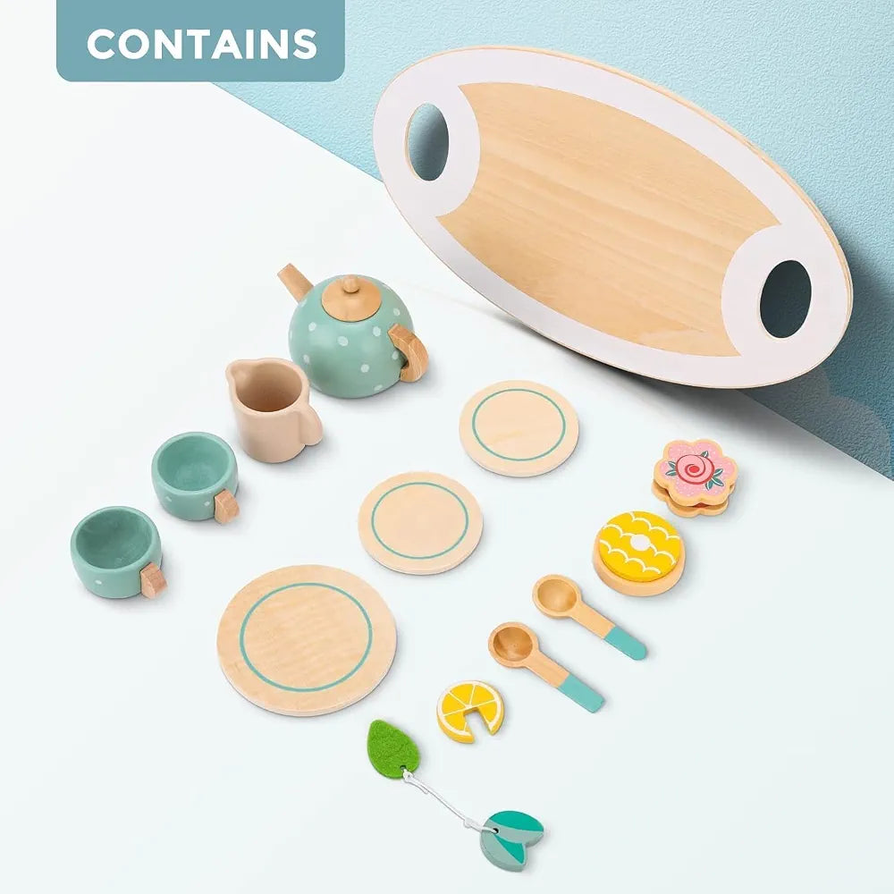 Wooden Afternoon Tea Set - image 3