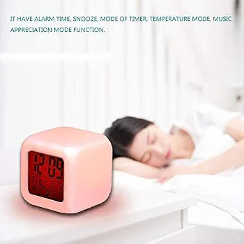 Colour-Changing LED Cube Alarm Clock