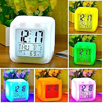 Colour-Changing LED Cube Alarm Clock