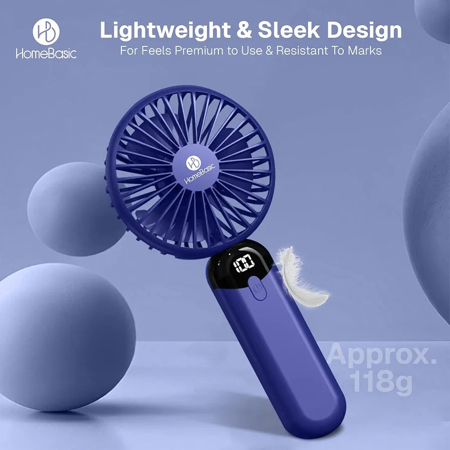 Handheld High-Speed Mini Fan with Display
