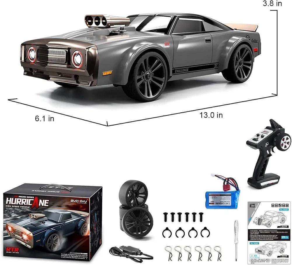 Hurricane 4WD Retro Muscle Drift RC Car
