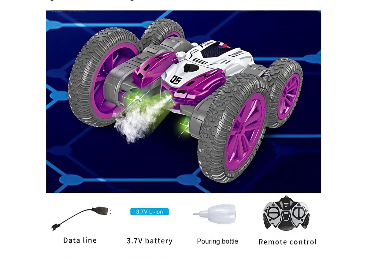 Venetian Robo Stunt Car – Double-Sided, Smoke Spray (Multicolour)