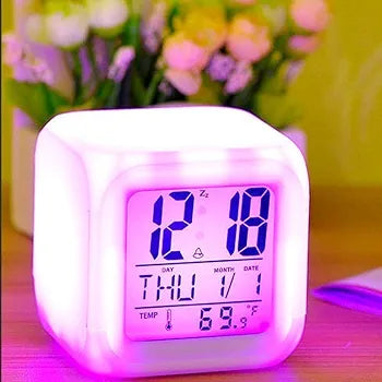 Colour-Changing LED Cube Alarm Clock