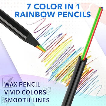 12 colours  Rainbow Pencils – Black Wood