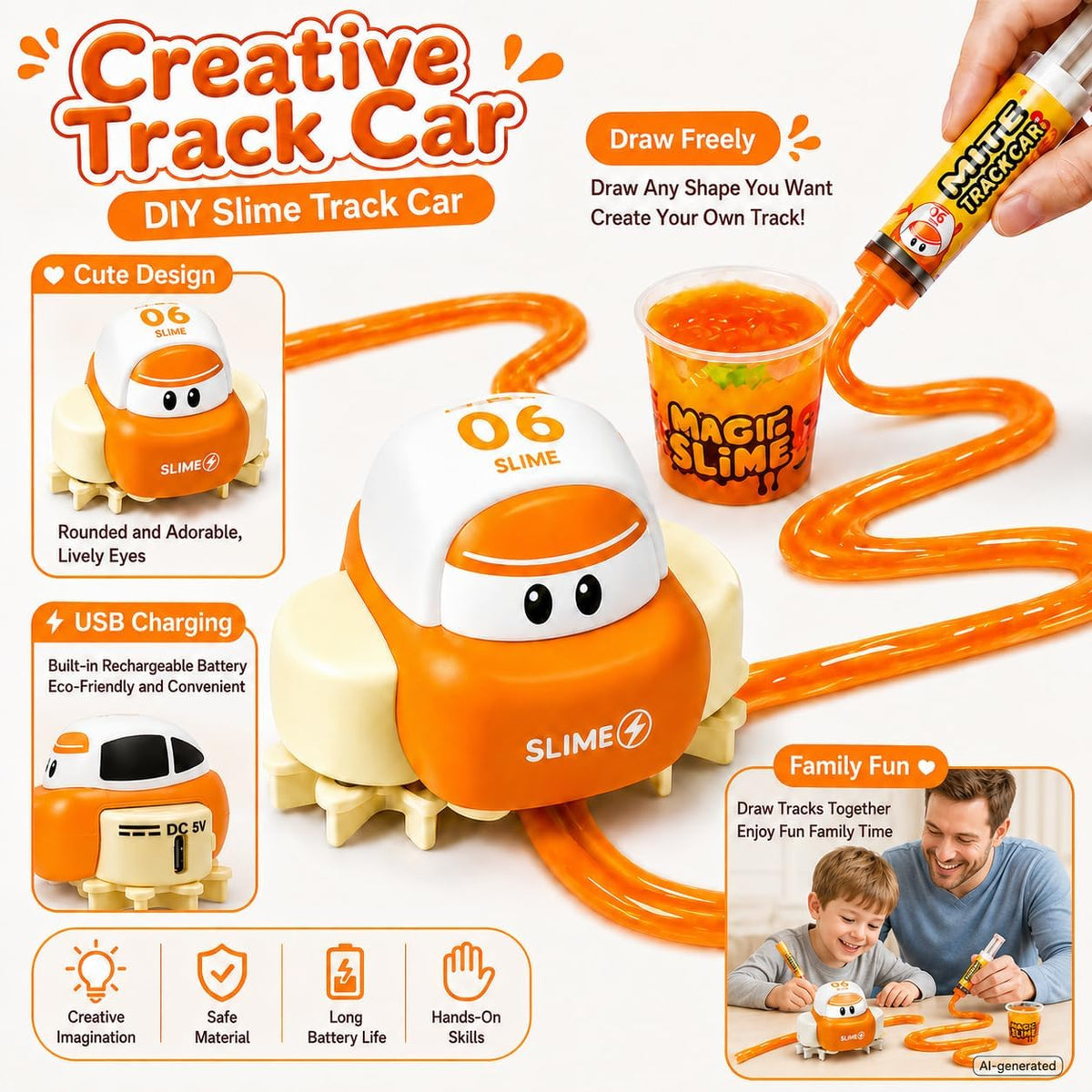 DIY Magic Slime Track Car – Draw Your Track, Car Follows Along