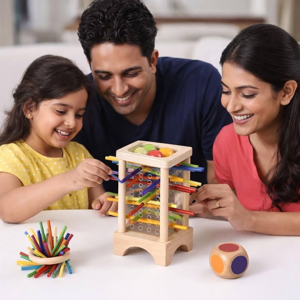 Colour Stick Balancing Tower Game
