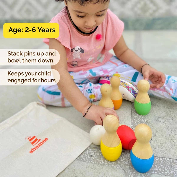 Wooden Bowling Game - image 5