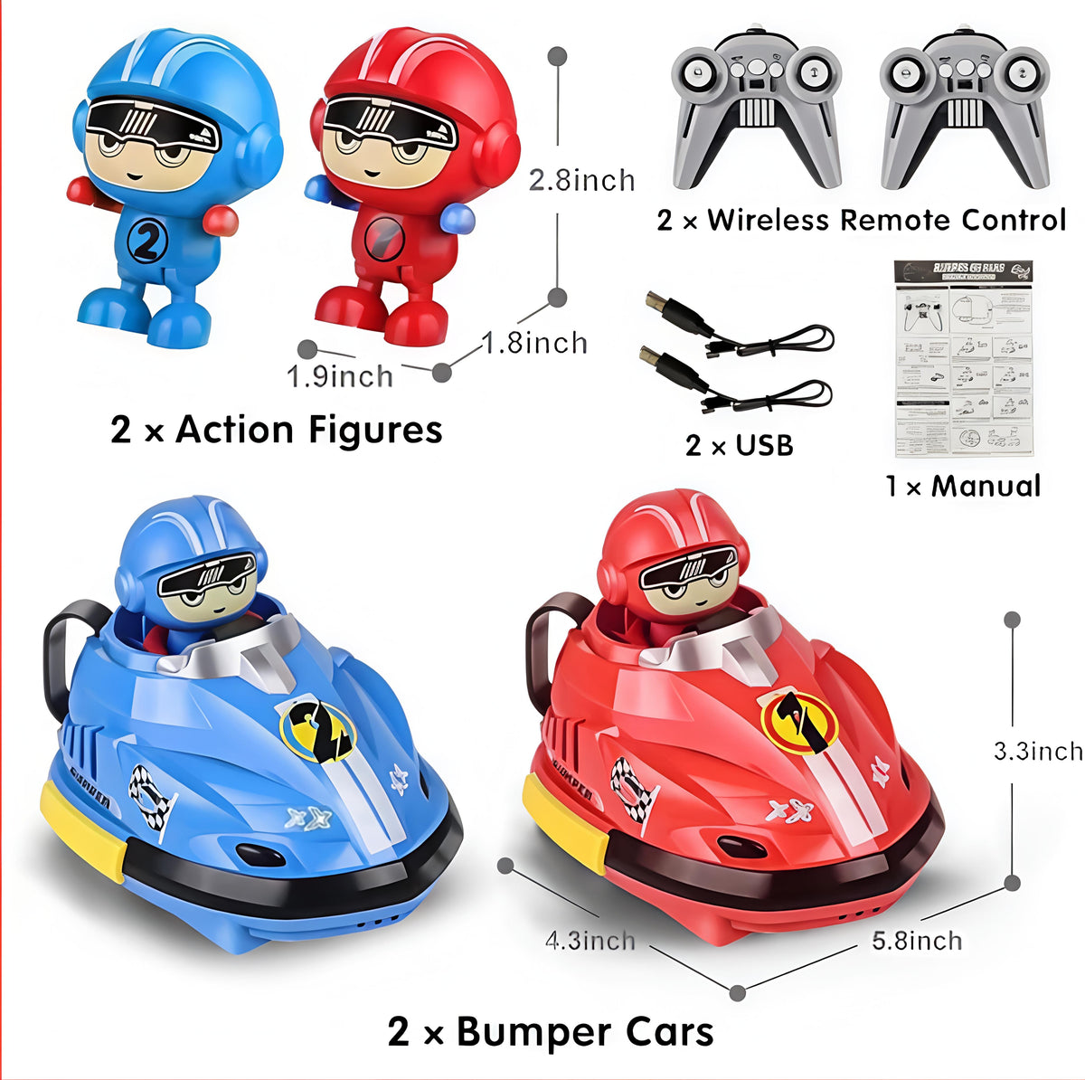 Remote Control Bumper Car Battle Set (2 Cars) - image 2