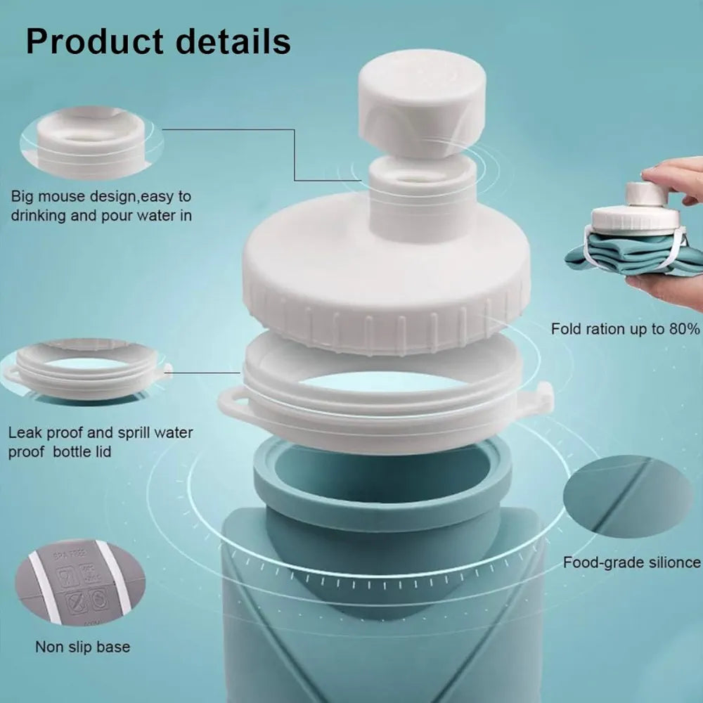 Collapsible Silicone Water Bottle