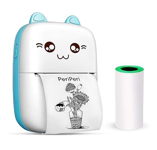 Mini Portable Thermal Printer – Cute Cat Design