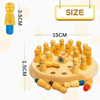 Wooden Memory Chess – Colour Match Game
