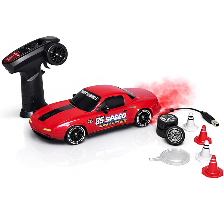 Speed 4WD Drift Racing X RC Car – 2.4GHz with Spare Drift Tyres & Road ...