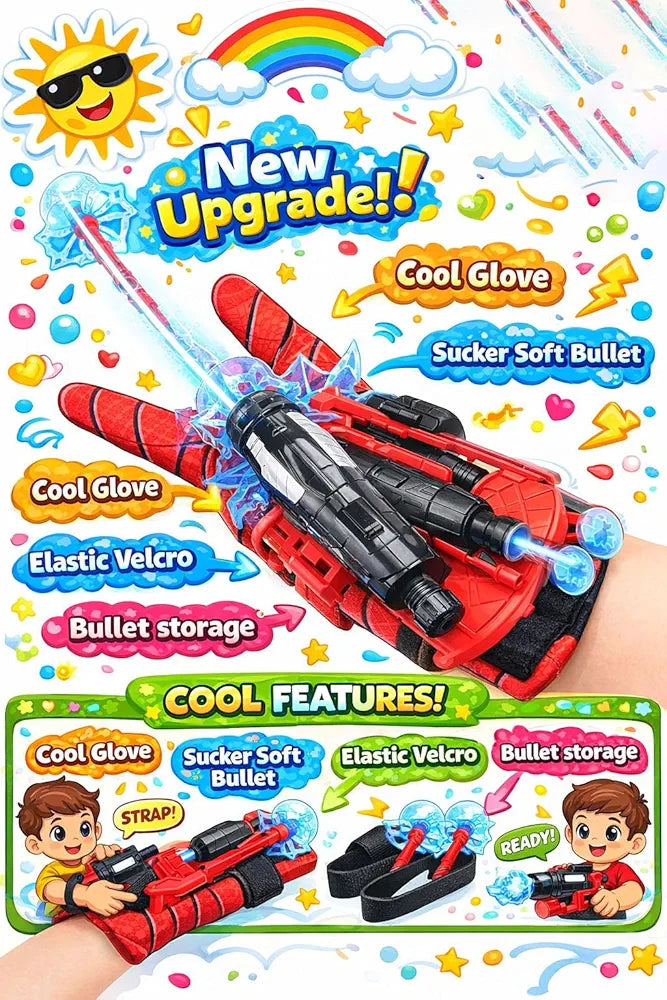 Spider-Man Wrist Launcher Glove – Suction Dart Shooter