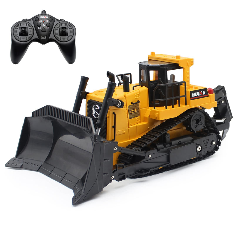 Huina 1554 1:18 RC Bulldozer – 11-Channel Alloy Remote Control Crawler Dozer