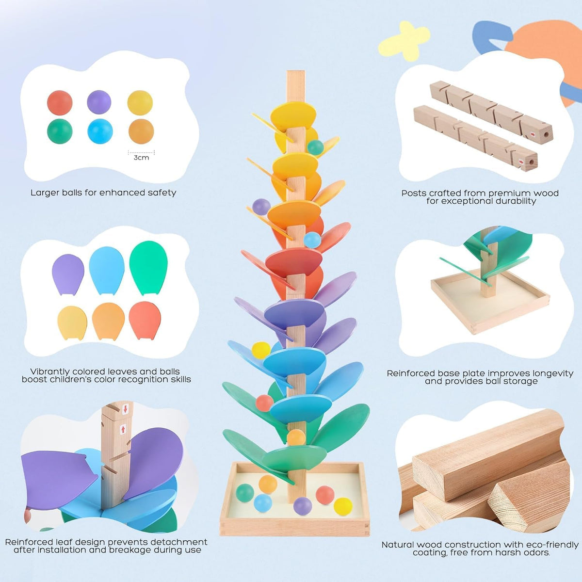 Wooden Rainbow Music Tree - image 2