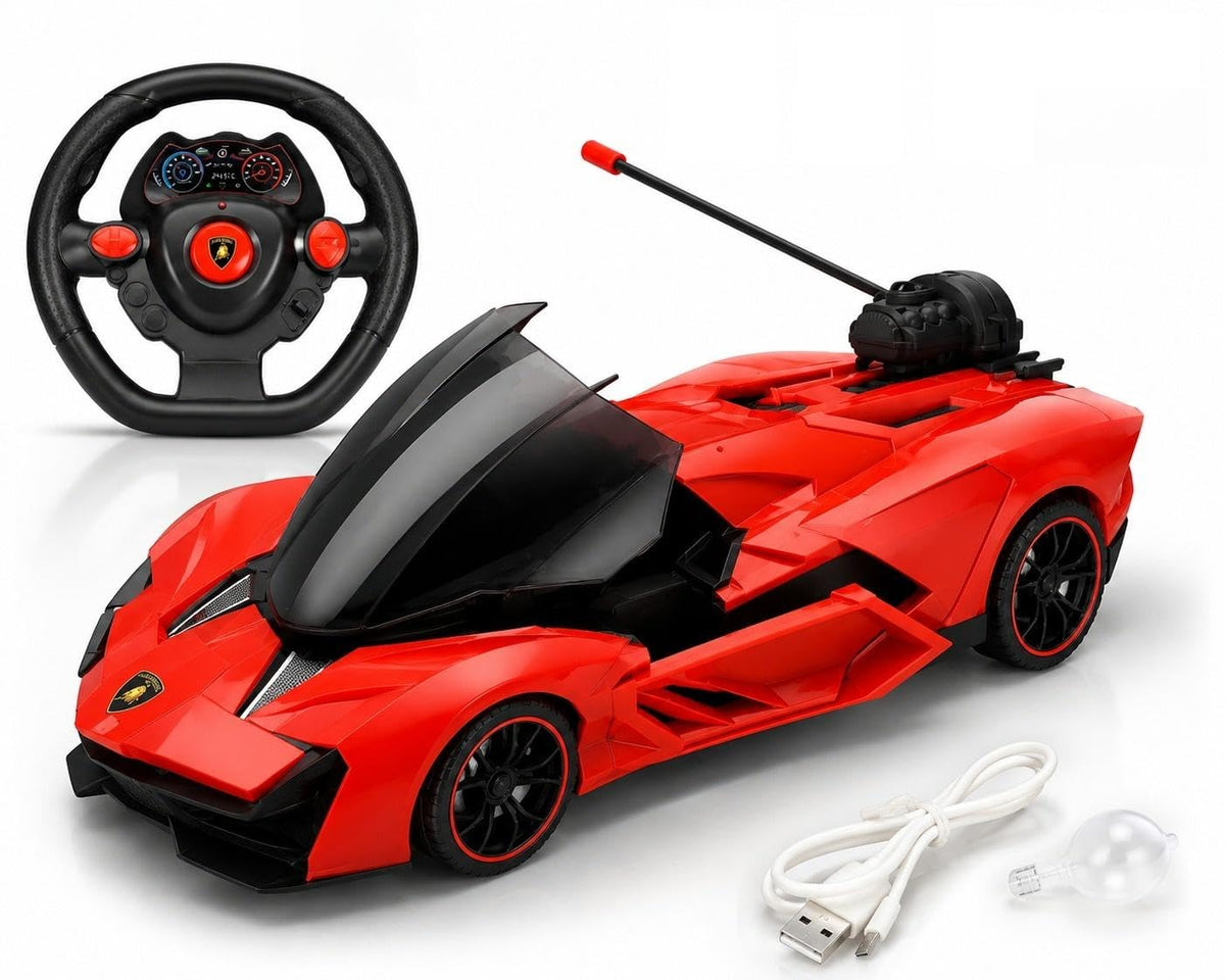 Toynus Super Car 1:16 RC – Remote Door Open, Smoke & Headlights (Multicolour)