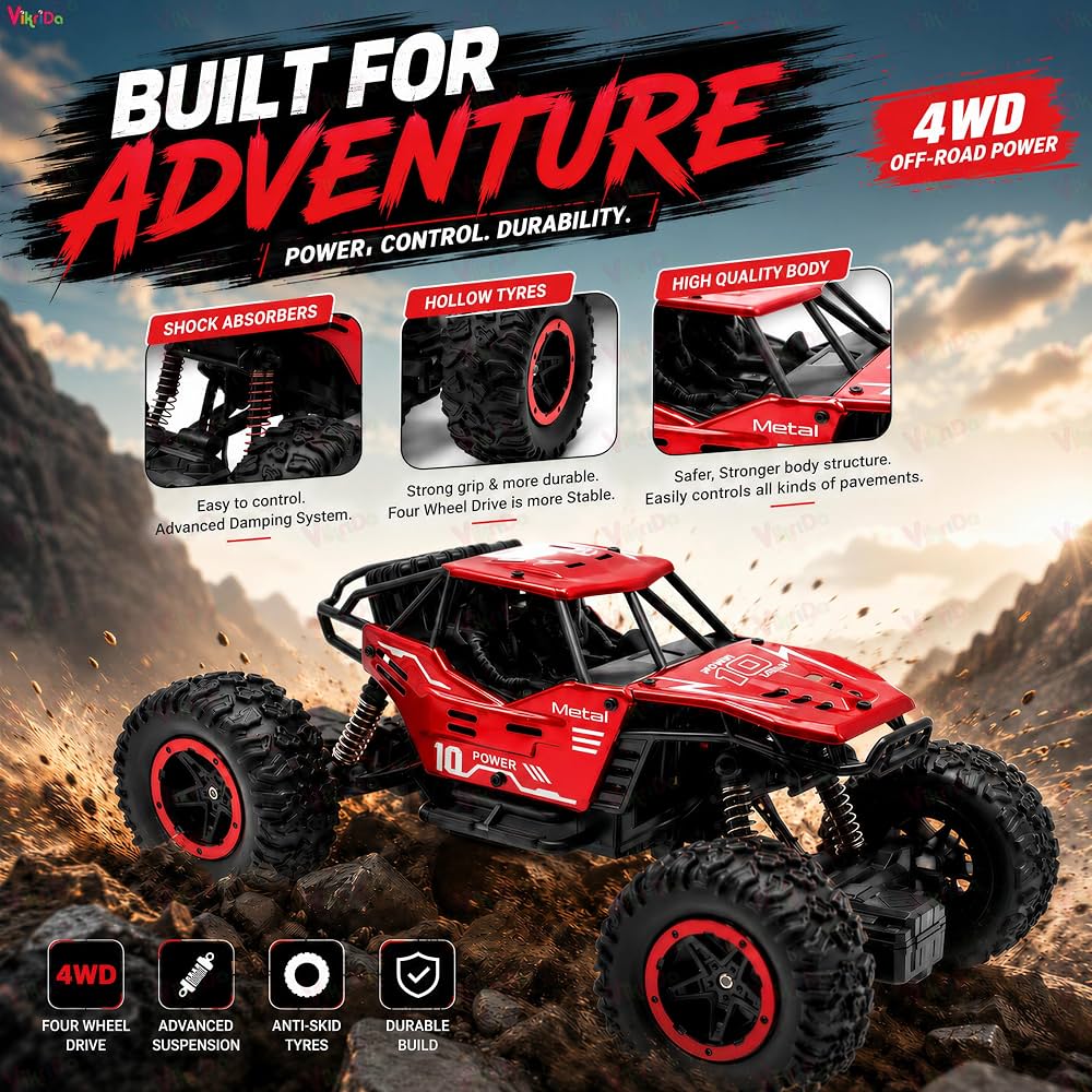 Rock Crawler 1:18 Scale RC Off-Road Car
