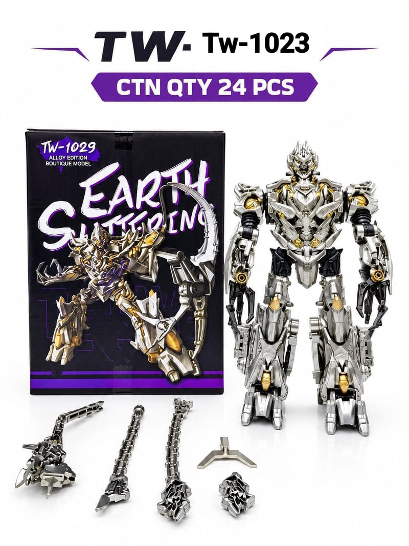 TW-1023 Earth Shattering alloy robot with weapons