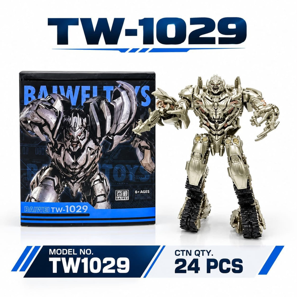 Baiwei TW-1029 gold tank warrior robot