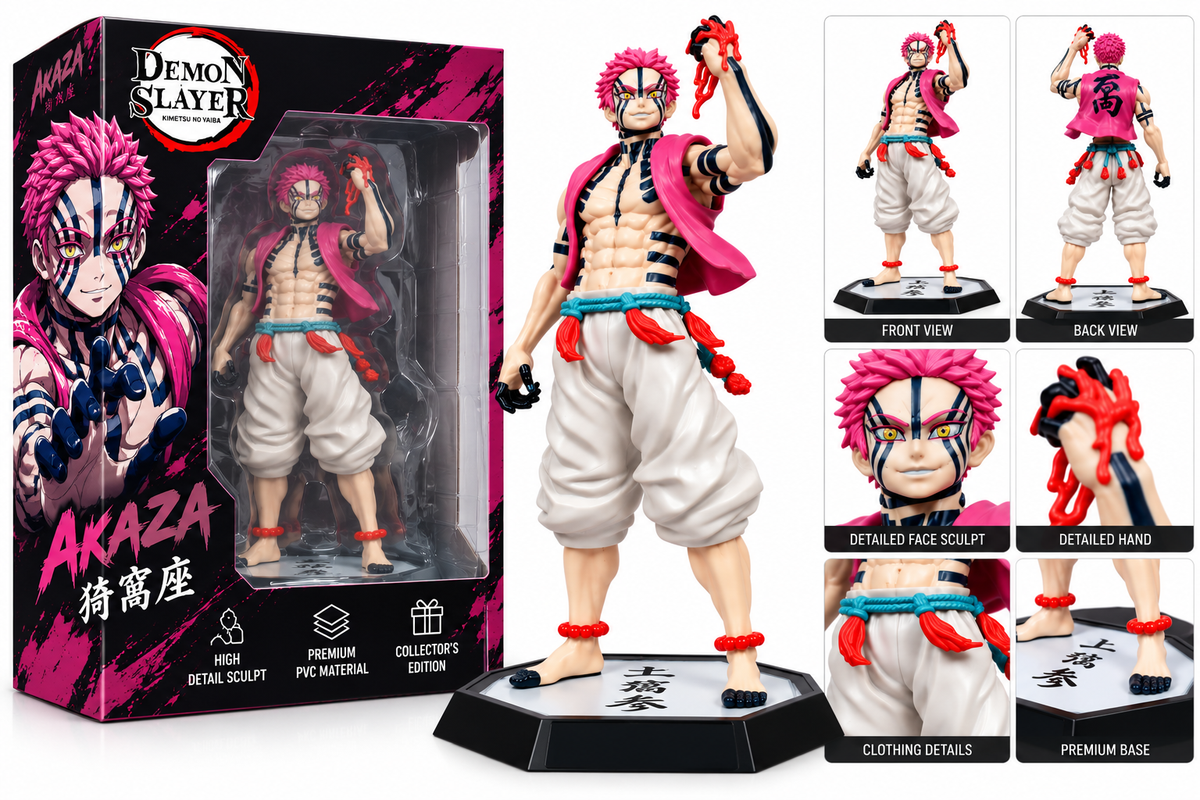 Demon Slayer Akaza Upper Moon 3 Figure – 30cm