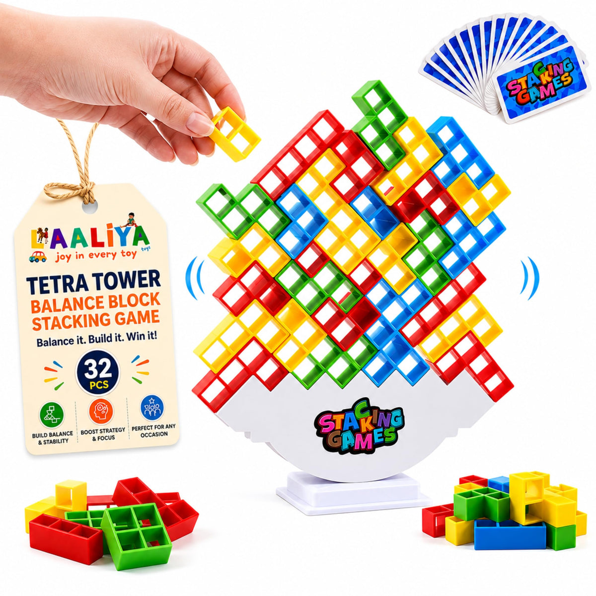 Tetra Tower Balance Stacking Game