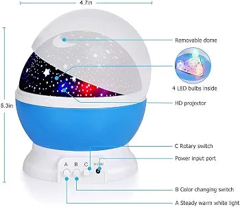 Star & Moon Projector Night Lamp