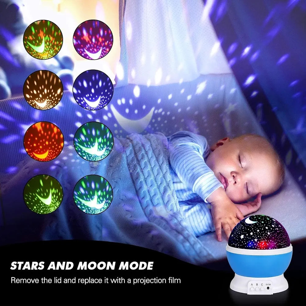 Star & Moon Projector Night Lamp