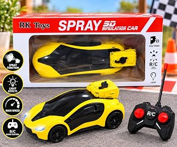 Toyboi Spray 2.4G Smoke Sports Car – Headlights, Rechargeable (Multicolour)