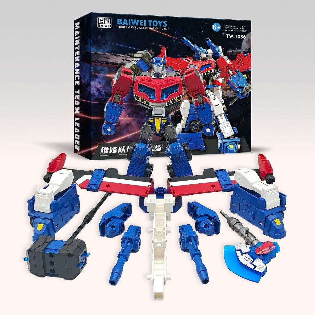 Baiwei TW-1036 Maintenance Team Leader – Red & Blue Truck Robot