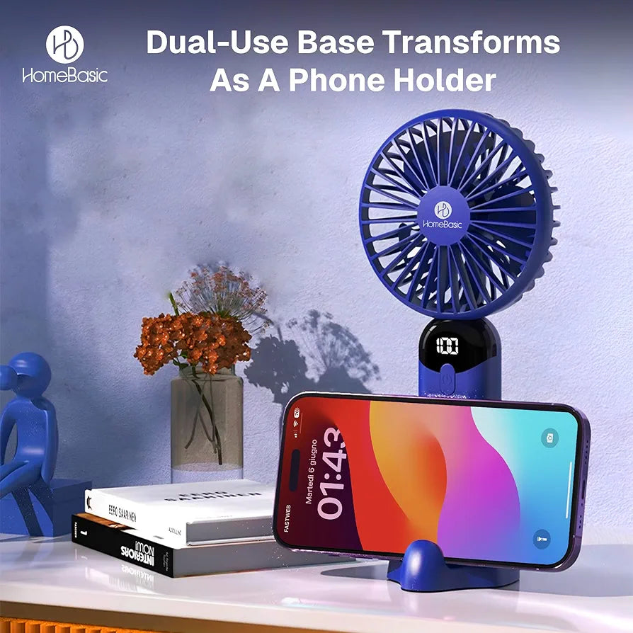 Handheld High-Speed Mini Fan with Display