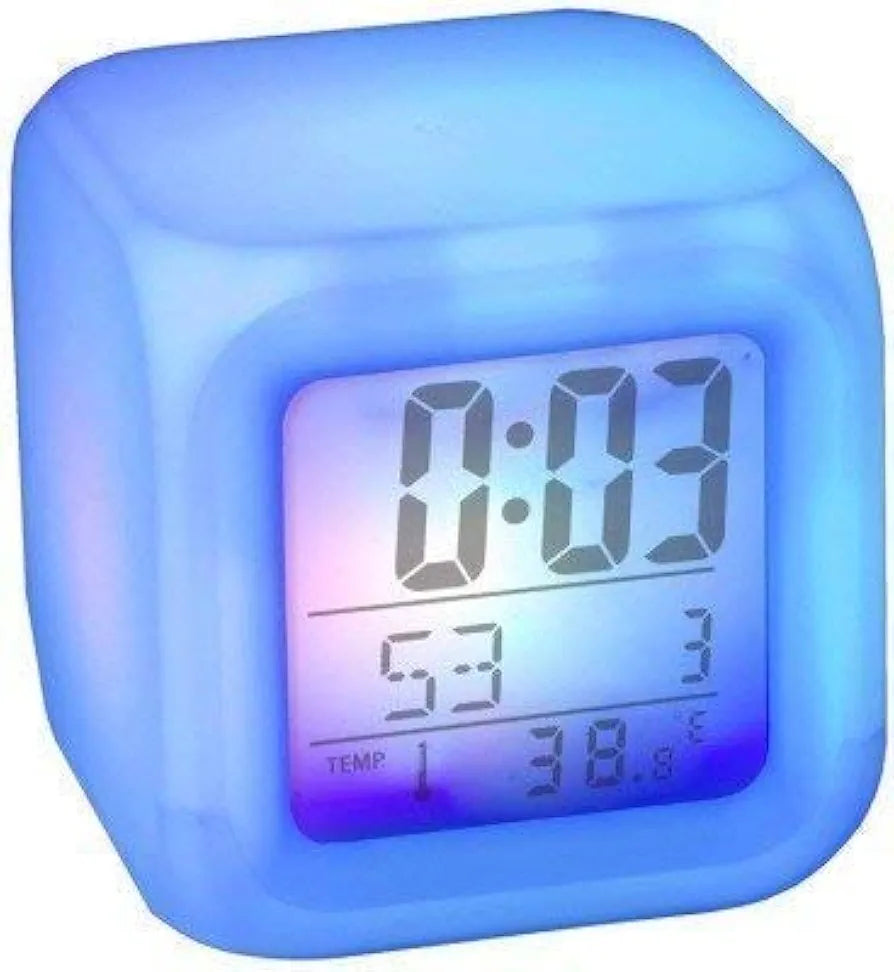 Colour-Changing LED Cube Alarm Clock
