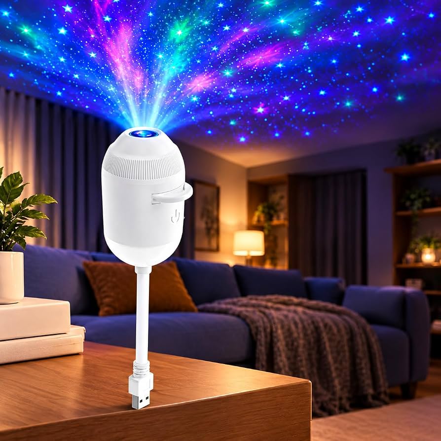 2-in-1 Galaxy Projector Night Light – 12 Films