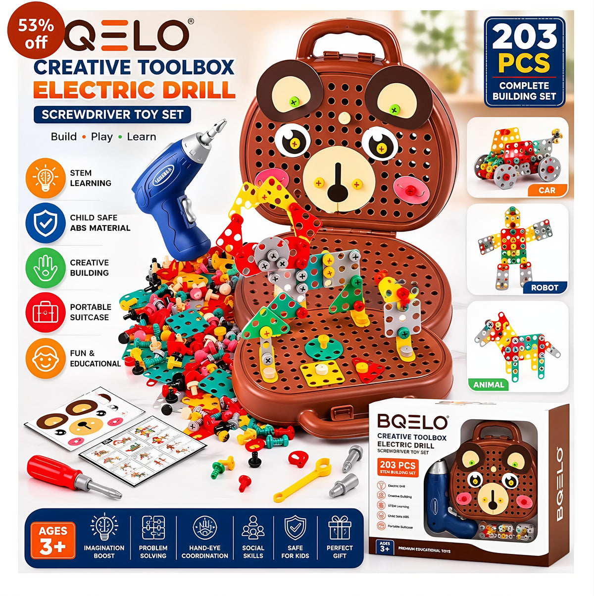 Screw Puzzle Set with Drill Machine - image 4