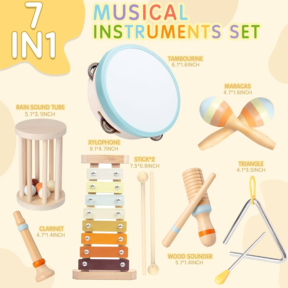 Wooden Musical Instrument Set - image 4