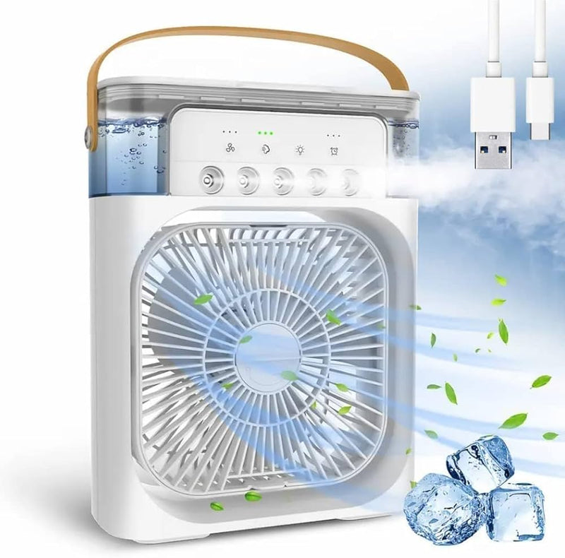 Mini Air Cooler Fan with Mist – 600 ml Tank