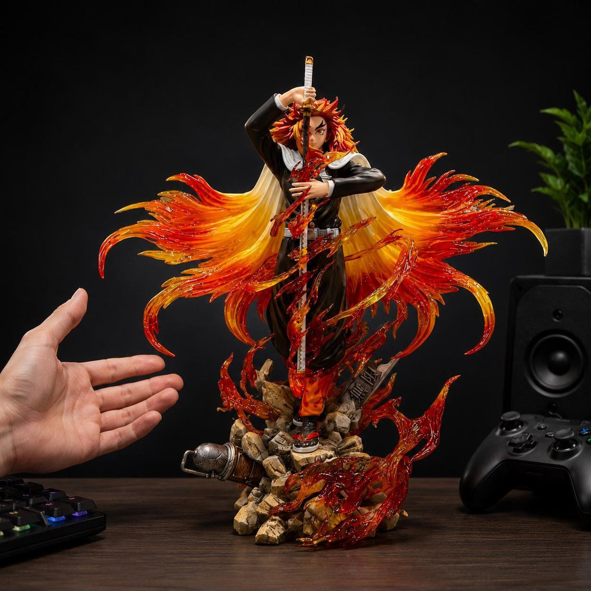 Demon Slayer Kyojuro Rengoku Flame Hashira Statue – 30cm