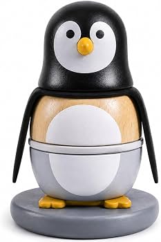 Wooden Penguin Stacking Tumbler