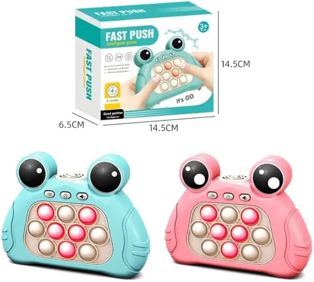 Quick Push Bubble Game – Cute Frog Console