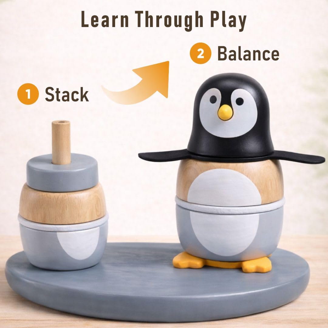 Wooden Penguin Stacking Tumbler - image 4