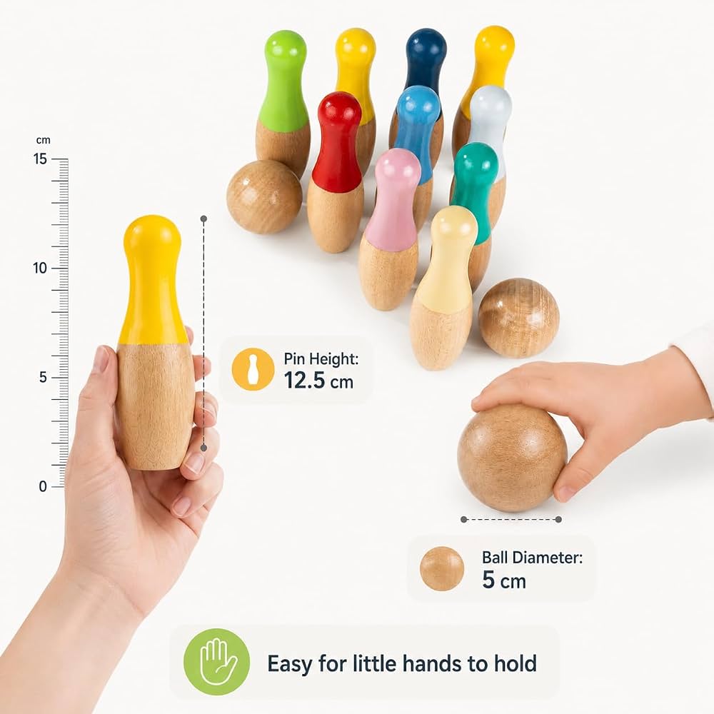 Wooden Bowling Game