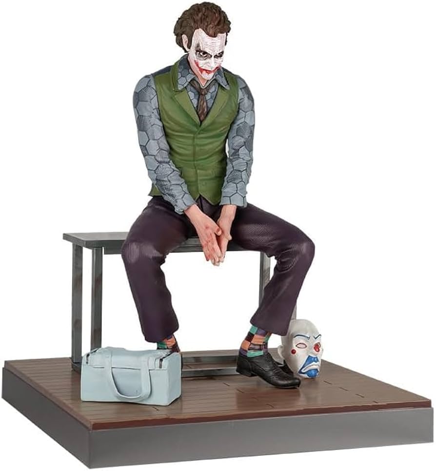 DC Joker Sitting Figure with Clown Mask – 22cm