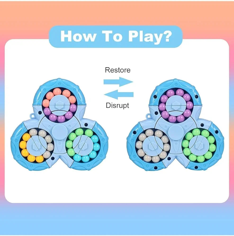 Magic Rotating Bead Puzzle – 3-Disc Spinner Brain Teaser